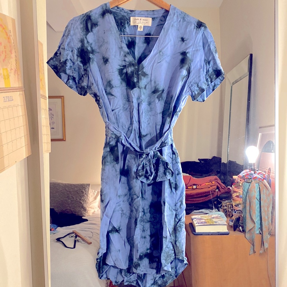 Anthropologie Cloth & Stone tie dye mini dress